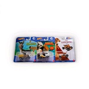 Mattel Character Cars Set - Silver, White, Orange